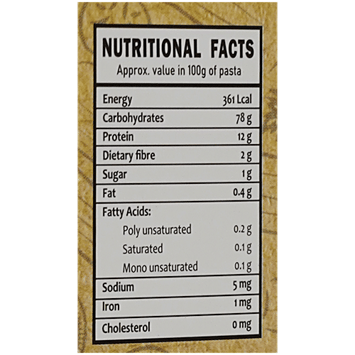 Grabenord Organic Fusilli - Durum Wheat Semolina, 250 g Carton No Maida, Rich In Fibre