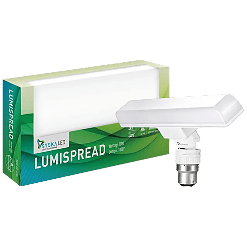 Syska Lumispread LED T-Bulb - Cool Daylight White, 10 Watts, B22 Base, 1 pc  