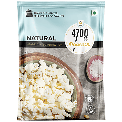 4700BC Instant Popcorn - Natural Healthy, 90 g  Non-GMO, Gluten Free
