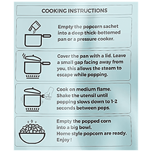 4700BC Instant Popcorn - Natural Healthy, 90 g  Non-GMO, Gluten Free