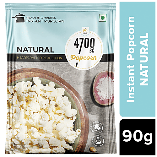 4700BC Instant Popcorn - Natural Healthy, 90 g  Non-GMO, Gluten Free