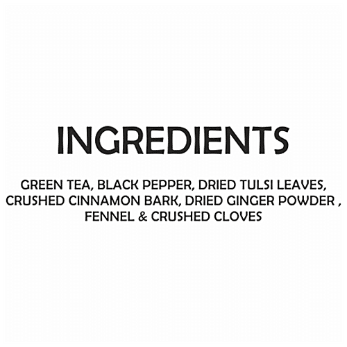 Sancha Kadha Green Tea - Ayurvedic, Fights Flu & Infection, 1 g (25 Bags x 1 g Each) Zero Caffeine