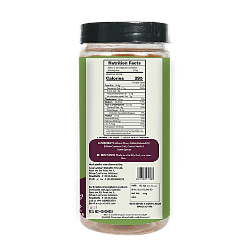 Sattviko Whole Wheat Khakhra Chips - Jeera Jar, 110 g  