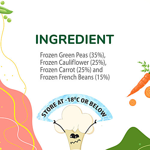 Farmland Frozen Mixed Vegetables - Ready To Cook, 1 kg  No Added Colours or Preservatives