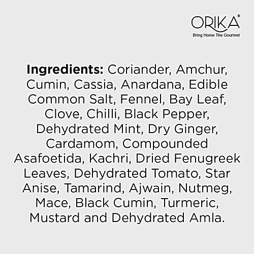 Orika Chana Masala, 100 g Standy pouch No Artificial Colours