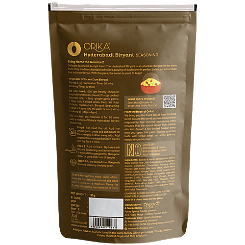 Orika Hyderabadi Biryani Seasoning, 85 g Standy pouch 