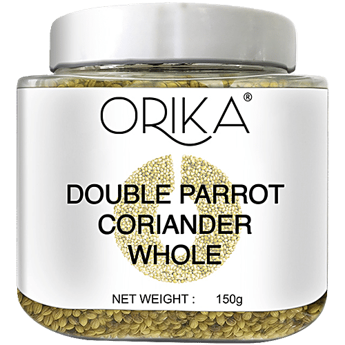 Orika Coriander Seeds/Kottambari Beeja, 150 g Pet jar