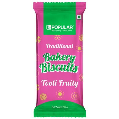 BB Popular Bakery Biscuit - Tooti Fruity, 200 g  Zero Trans Fat, Zero Cholesterol
