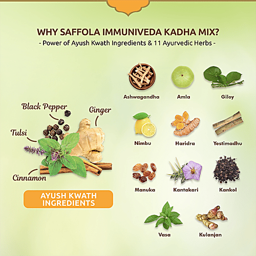 Saffola Immuniveda Kadha Mix, 80 g (4 g x 20 pcs) 