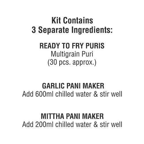 Shareat Jalballs Pani Puri Kit - Garlic, 30 pcs  