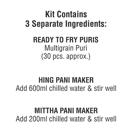 Shareat Jalballs Pani Puri Kit - Hing, 30 pcs  