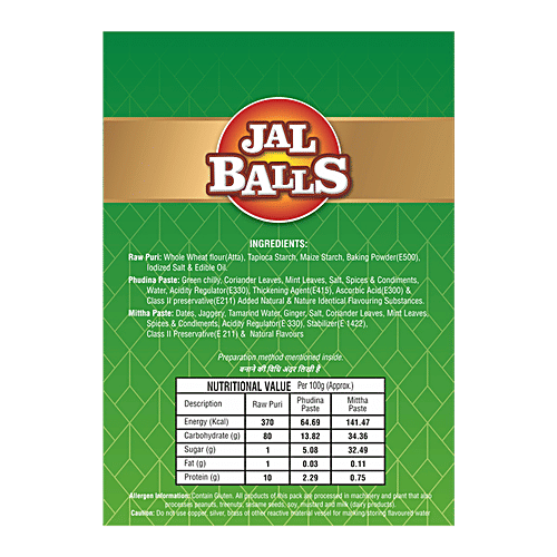 Shareat Jalballs Pani Puri Kit - Mint, 50 pcs  