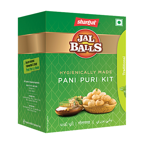 Shareat Jalballs Pani Puri Kit - Mint, 50 pcs  