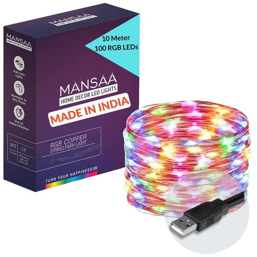 Buy MANSAA 100 LED Copper Fairy String USB Light - 10 m, Christmas
