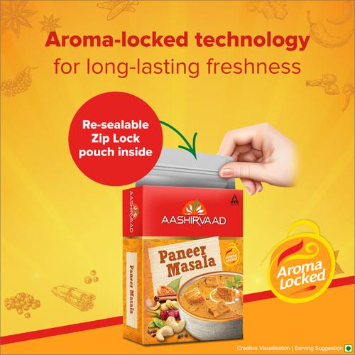 Aashirvaad Paneer Masala - Spice Blend, 100 g  Aroma-Locked Technology