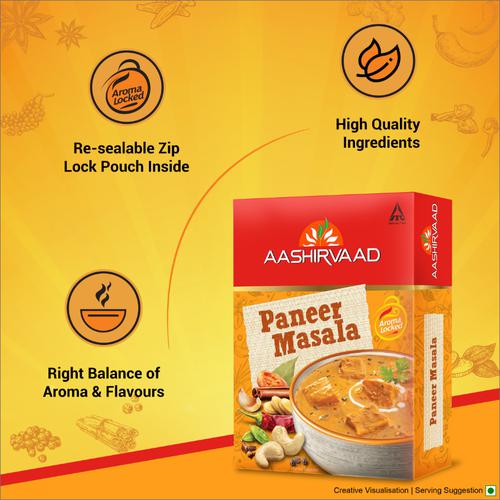 Aashirvaad Paneer Masala - Spice Blend, 100 g  Aroma-Locked Technology