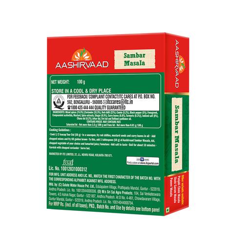 Aashirvaad Sambar Masala - Handpicked Spices & Authentic Taste, 100 g  