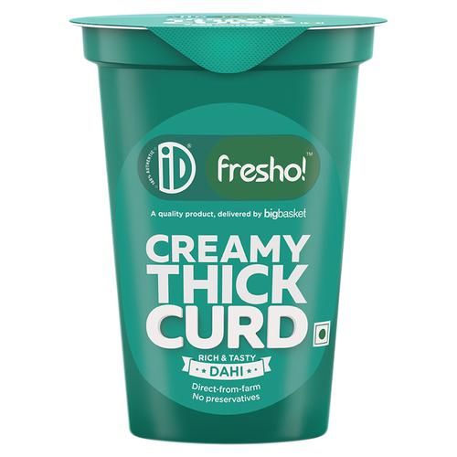 iD Fresho Creamy Thick Curd, 400 g Cup, 400 g Cup 