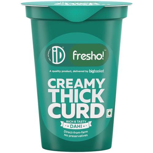 iD Fresho Creamy Thick Curd, 400 g Cup 