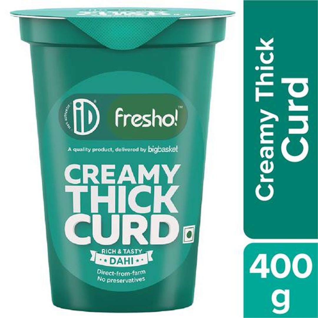 iD Fresho Creamy Thick Curd, 400 g Cup