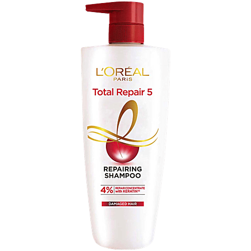 L'Oreal Paris Total Repair 5 Repairing Shampoo - With Keratin, 1 L