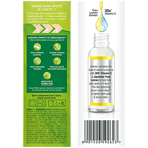 Garnier Bright Complete Vitamin C Booster Face Serum - Reduces Spots, 30 ml  