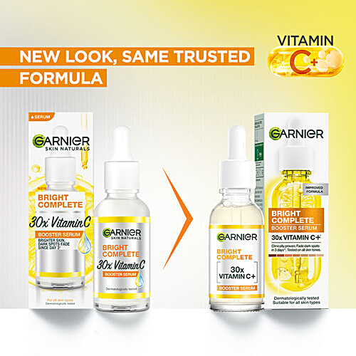 Garnier Bright Complete Vitamin C Booster Face Serum - Reduces Spots, 30 ml  