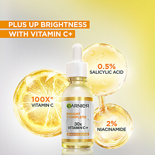 Garnier Bright Complete Vitamin C Booster Face Serum - Reduces Spots, 30 ml  