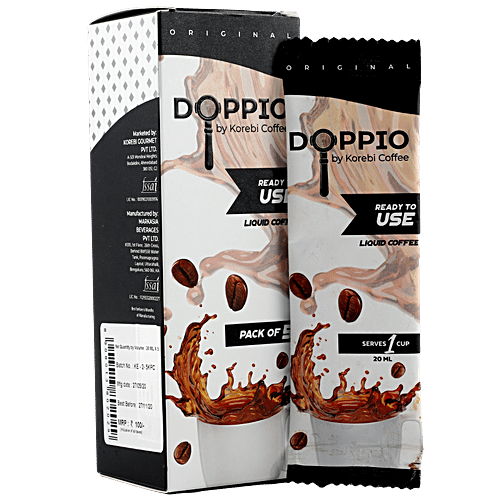 Doppio Liquid Coffee, 20 ml (Pack of 5) 