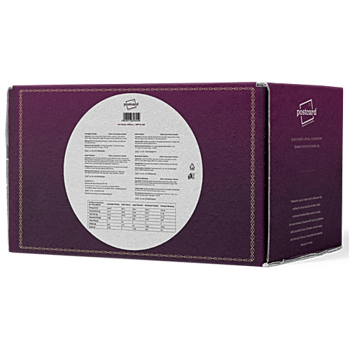 Postcard Gift Box (Jamnagiri Chiwda, Burhanpuri Gathiya, Kolhapuri Bhadang, Jaipuri Dalmeel, Sattur Seeval), 495 g Box Zero Trans Fat