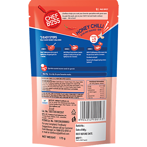ChefBoss Honey Chilli Stir Fry Sauce & Dip, 175 g  