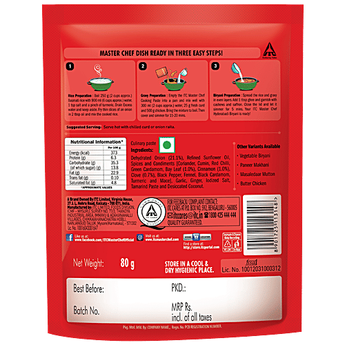 ITC Master Chef Masaledaar Mutton Cooking Paste - Ready To Cook, 80 g  No Added Preservatives