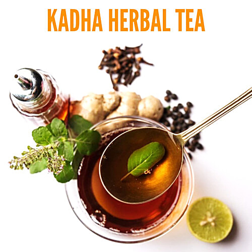 Blue Tea Ayush Kadha Herbal Tea - Caffeine Free, 100 g PET Jar Caffeine Free