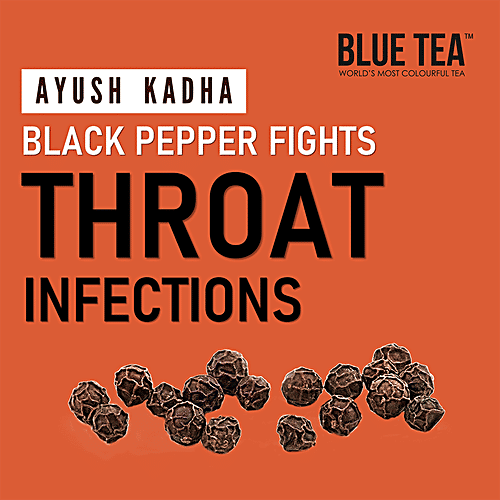 Blue Tea Ayush Kadha Herbal Tea - Caffeine Free, 100 g PET Jar Caffeine Free