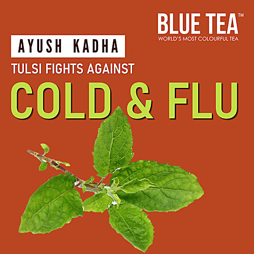 Blue Tea Ayush Kadha Herbal Tea - Caffeine Free, 100 g PET Jar Caffeine Free