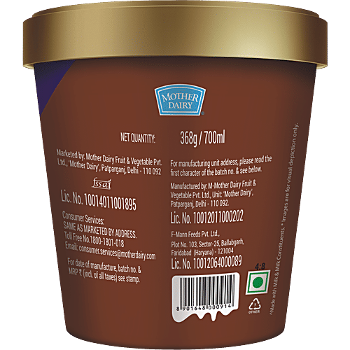 mother dairy Crafted Premium Almond Tub, 700 ml  