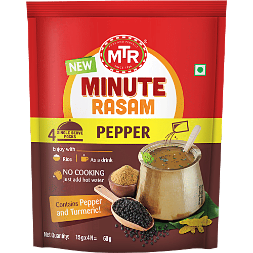 MTR Minute Pepper Rasam, 60 g (Pack of 4) 