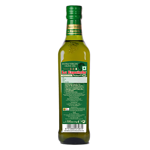 La Espanola Olive Oil - Extra Virgin, 500 ml Glass Bottle 
