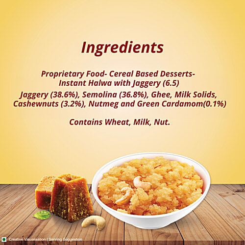 Aashirvaad Instant Suji Halwa - With Jaggery, 70 g  Ready to Eat Halwa, Instant Sweet Dish