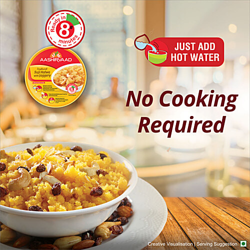 Aashirvaad Instant Suji Halwa - With Jaggery, 70 g  Ready to Eat Halwa, Instant Sweet Dish