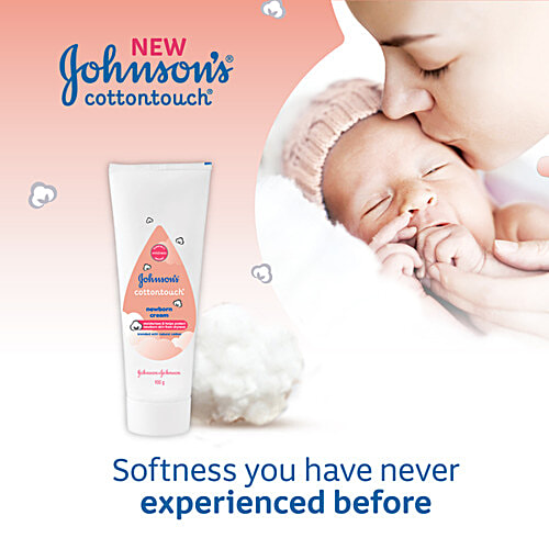 Johnsons Baby Cottontouch Newborn Cream, 100 g  No Added Parabens, Sulphates & Dyes