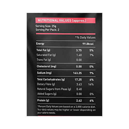 The Healthy Cravings Co. Pea Pops - Piri Piri, 50 g Pouch Natural, No Added Sugar