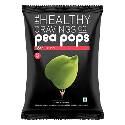 The Healthy Cravings Co. Pea Pops - Piri Piri, 50 g Pouch Natural, No Added Sugar
