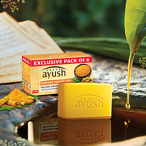 Buy Lever Ayush Purifying Turmeric Soap, For Clear, Glowing Skin