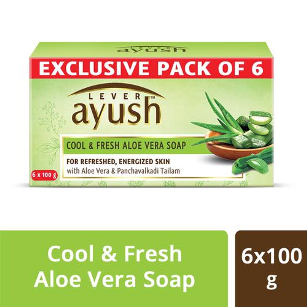 Buy Lever Ayush Cool & Fresh Aloe Vera Soap Online at Best Price of Rs