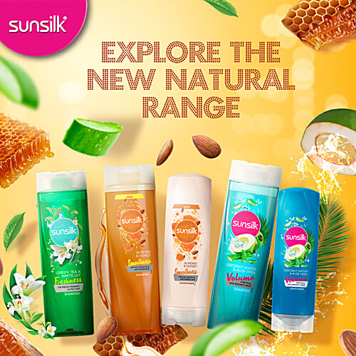 Buy Sunsilk Almond & Honey Shampoo For Frizz Protected & Moisturised