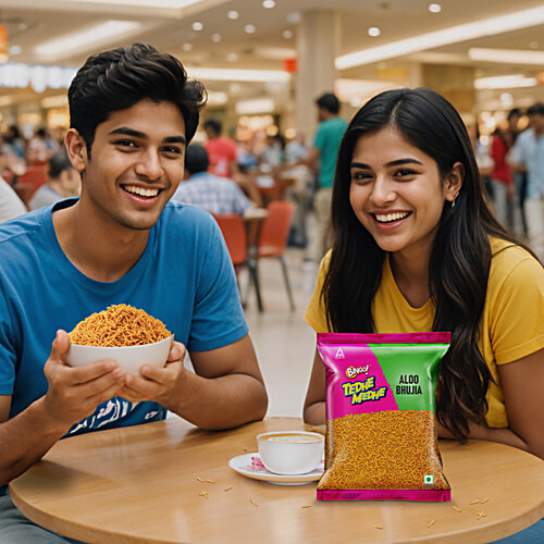 Bingo! Tedhe Medhe Aloo Bhujia, 180 g  Tasty Namkeen Snacks