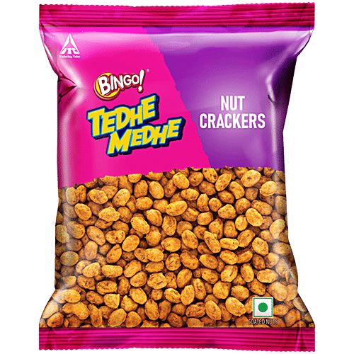 Bingo! Tedhe Medhe Nut Crackers, 180 g  Tasty & Spicy Coated Peanuts