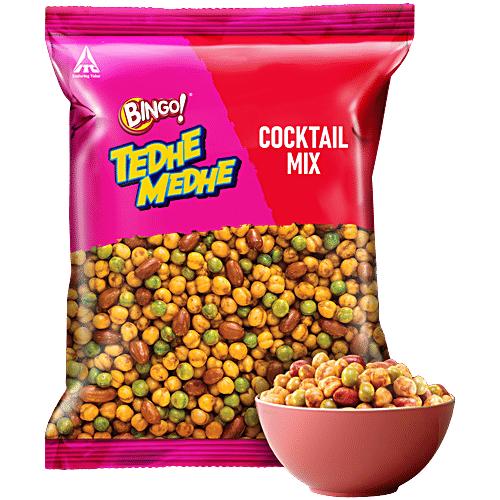 Bingo! Tedhe Medhe Cocktail Mix, 180 g  Tasty Namkeen Snacks