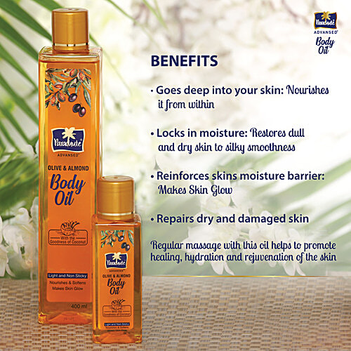 Parachute Advansed Body Oil - Olive & Almond, 400 ml  
